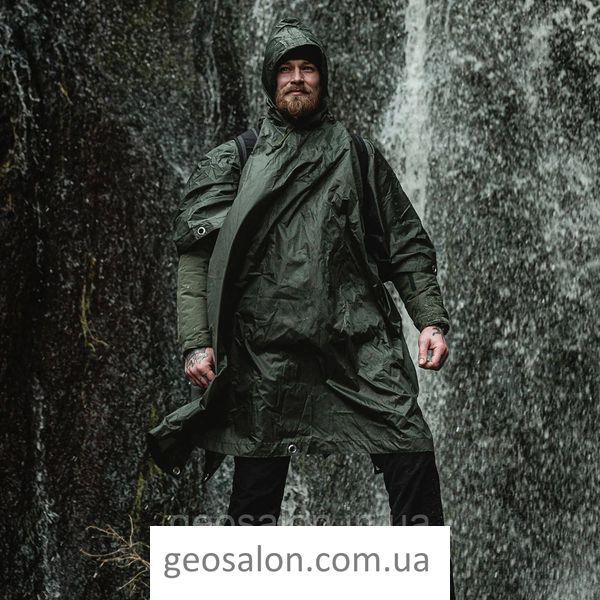 Дощовик плащ -тент Highlander Adventure Poncho Olive 1891697933 фото