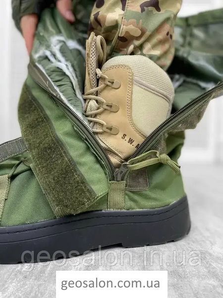 Тактичні водозахисні бахіли на взуття Хакі розмір універсальний 42-45 для ЗСУ 1976054317 фото