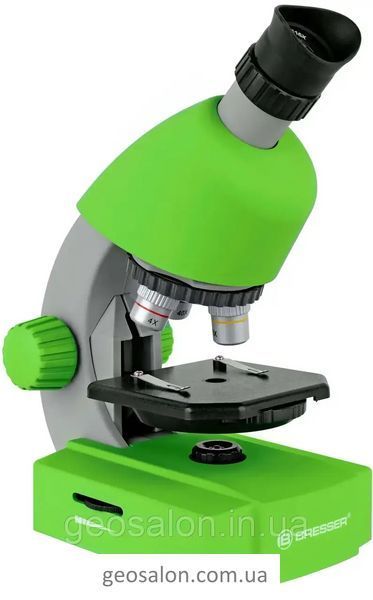 Микроскоп Bresser Junior 40x-640x Green с набором для опытов и адаптером для смартфона 2243922037 фото