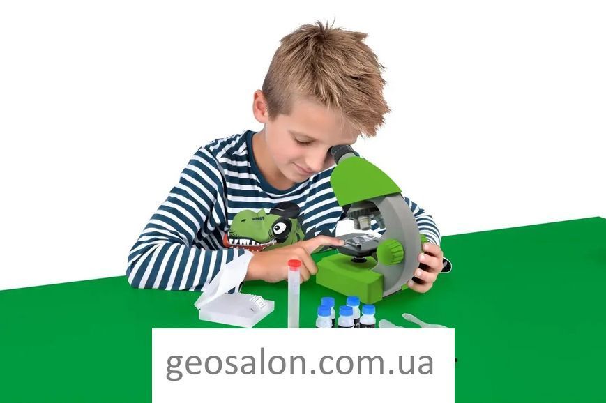 Микроскоп Bresser Junior 40x-640x Green с набором для опытов и адаптером для смартфона 2243922037 фото