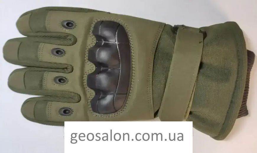 Зимові тактичні рукавиці, олива, теплі на хутрі 2422003229 фото