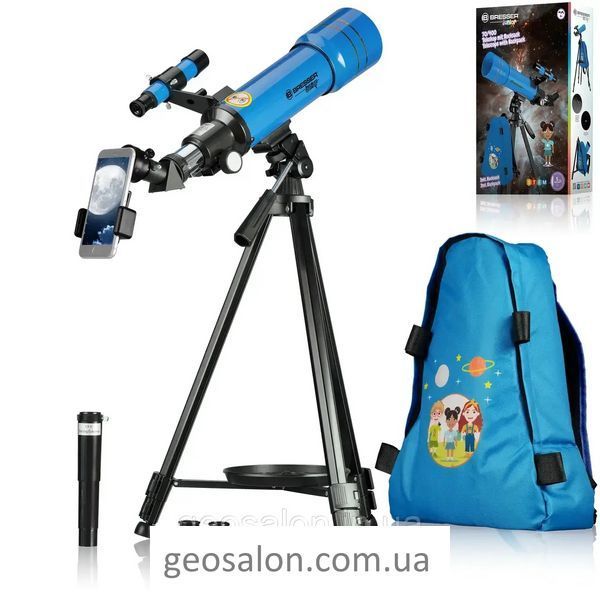 Телескоп Bresser Junior 70/400 Green с адаптером для смартфона + рюкзак 1983491315 фото