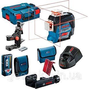 Лінійний лазерний нівелір Bosch Professional GLL 3-80 C в L-Boxx 136 з приймачем LR 7, тримачем BM 1, мішенню, чохлом, 1 акб GBA 1 2071496065 фото