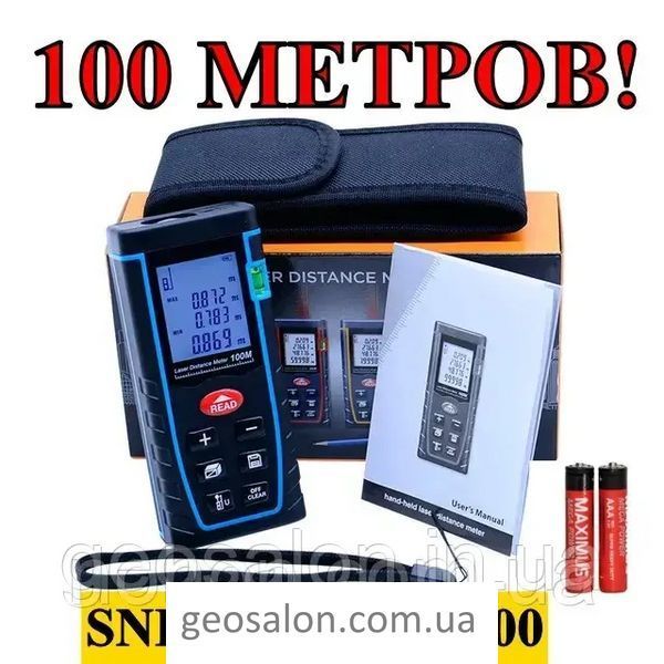 Лазерный дальномер SNDWAY SW-T100, лазерная рулетка на 100 метров (SW-T100) 2511671458 фото