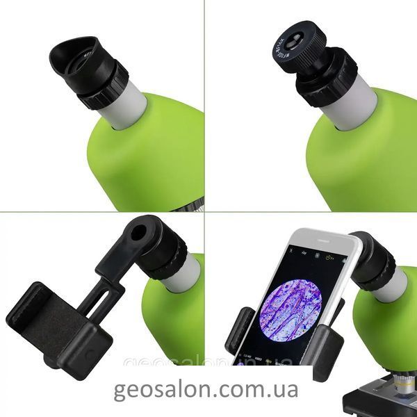 Мікроскоп Bresser Junior 40x-640x Green з набором для дослідів і адаптером для смартфона 1983931197 фото