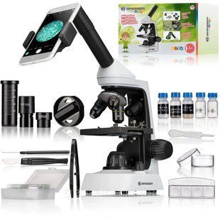 Микроскоп Bresser Junior 40x-2000x с набором для опытов и адаптером для смартфона 1983942433 фото
