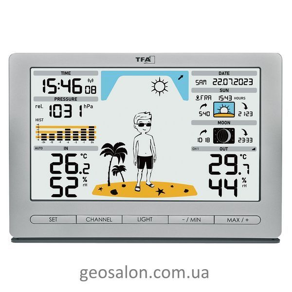 Метеостанція TFA "METEO JACK", сріблястий, 194x31x133 мм (35109754) 2104367535 фото