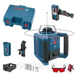 Ротаційний лазерний нівелір Bosch Professional GRL 300 HV в чемодані з приймачем LR1, пультом RC1, тримачем WM 4, з/у, окулярами, 1884393984 фото